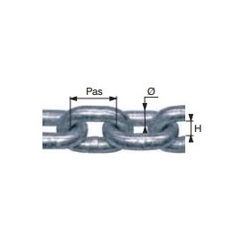 Chaîne métallique calibrée de transmission