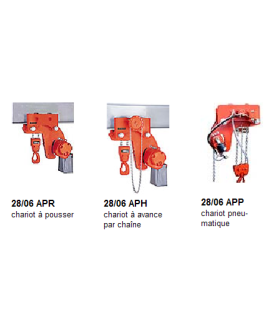 Palan pneumatique Hauteur perdue réduite 