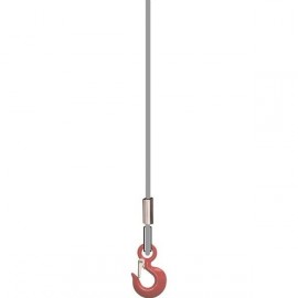 Câble pour treuil avec 1 crochet standard
