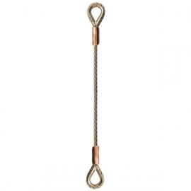 Elingue câble inox 1brin 2  boucles cossées