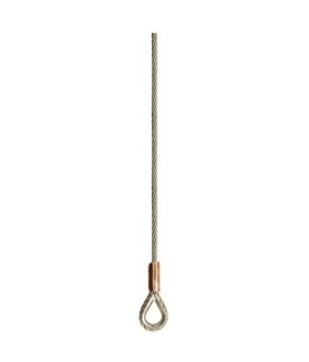 Elingue câble inox 1brin 2 grandes boucles