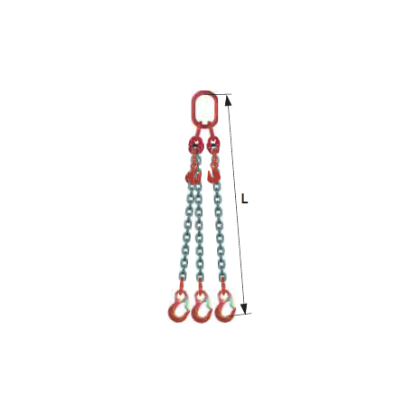 Elingue chaîne réglable avec crochets à linguets