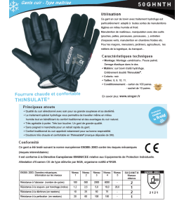 Gant fourré encuir hydrofuge