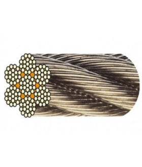 Câble acier inox 7 torons de 19 fils 