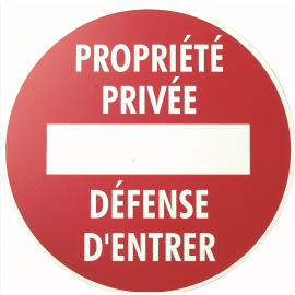 Panneau propriété privée 