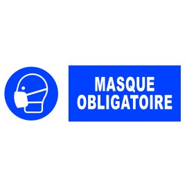 Panneau adhésif "port du masque obligatoire"