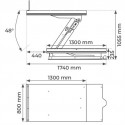 Table élévatrice électrique inclinable (max 48°) 750 kg