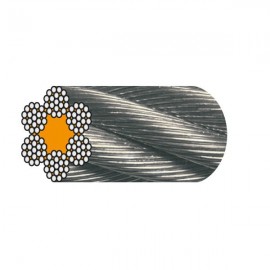Câble acier galva 6 torons de 19 fils âme textile de 3 à 16 mm