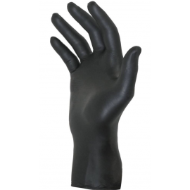 Gants jetables nitrile 240mm 0.09mm noir T9 bte de 100pc