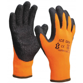 Gants anti froid enduit latex crêpé, 