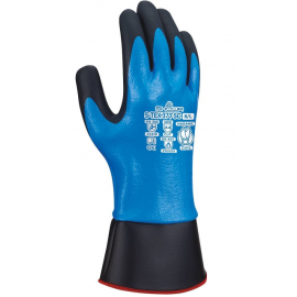 Gants anticoupure enduit nitrile 3/4 dos avec manchette de sécurité