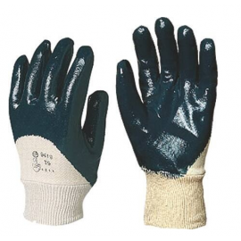 Gants milieu huileux enduit nitrile 3/4 dos