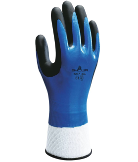 Gants milieux huileux enduit nitrile dos