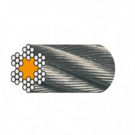 Câble acier galvanisé 6 torons de 7 fils âme textile de 2 à 6 mm