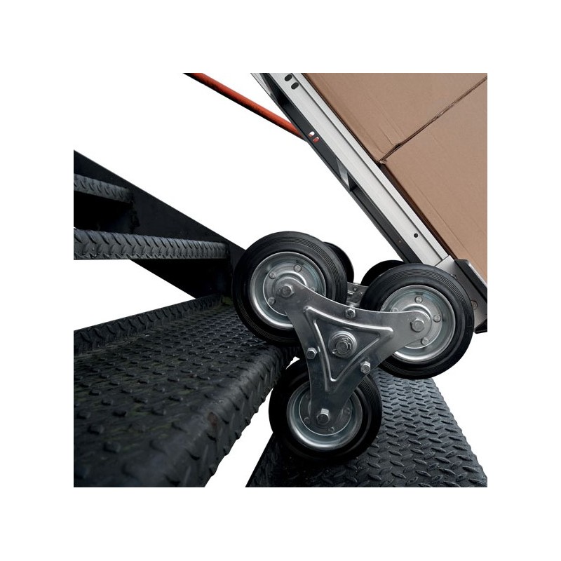 Diable aluminium trois roues monte-escalier 150 kg