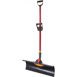 Poussoir à neige alumium 600x250mm avec manche orientable et 2 poignées