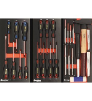 Servante d'atelier 7 tiroirs composée de 205 outils 