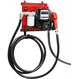 Pompe à gasoil 230V 60 l/min avec pistolet automatique/volucompteur/filtre 