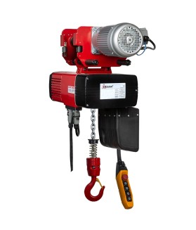 Palan électrique à chaîne DELTA DEH 400V triphasé sur chariot électrique Capacité 0,125 t à 5 t