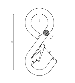 Esse de levage " Avec  linguet de sécurité " de 100kg à 5T