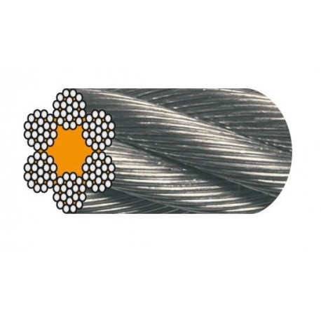 Câble acier galvanisé Ø 2 mm CABLE LEVAGE CABLE TRACTION TERRASSE 7X 7