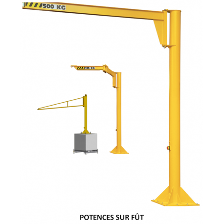 Potences de levage sur fût